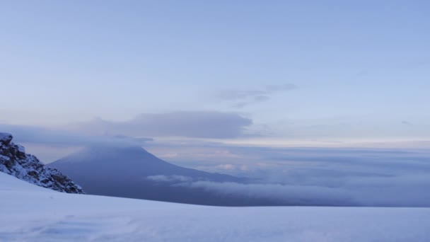 Vista Panorâmica Vulcão Iztaccihuatl Fundo Vulcão Popocatepetl México — Vídeo de Stock