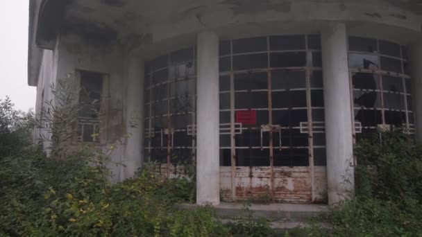 Camera Captures Wretched Condition Caramulo Sanatorium Daylight — Vídeo de Stock