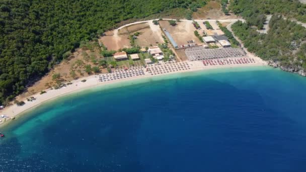 Beautiful Sea Bay Antisamos Beach Kefalonia Island Ionian Island Cephalonia — Video