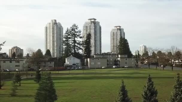 Canada Vancouver British Columbia Burnaby Apartment Buildings — Stok video
