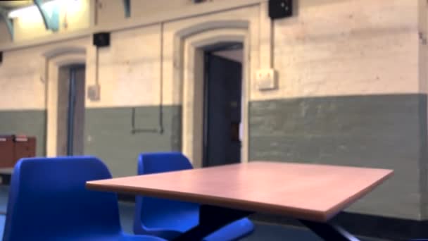 Shrewsbury Fängelse Celler Och Flygel Fångar Sitter Inne Interner Storbritannien — Stockvideo