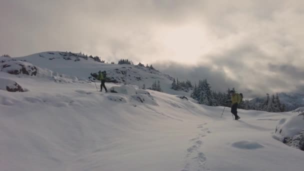 Зимовий Туризм Острові Ванкувер Канада — стокове відео