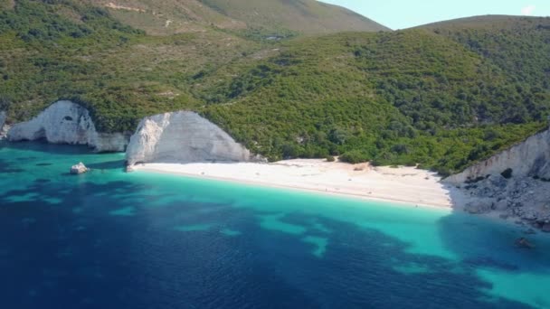 Fteri Beach Beautiful Kefalonia Coastline — Vídeo de Stock