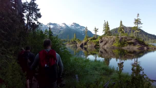 Hiking Alpine Mountains Big Interior Mountain Vancouver Island — Vídeo de Stock