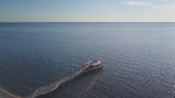 Lidi Camaiore Pier Vast Ligurian Tyrrhenian Sea Summer Sunset — Vídeo de Stock