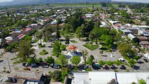 Drone Shot Orbital Medium Aerial Ciudad San Javier Region Del — Stockvideo