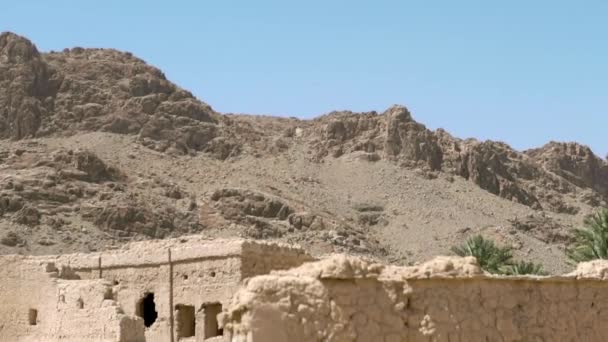 Ruins Old Mud Houses Hamra One Oldest Preserved Towns Oman — Stockvideo