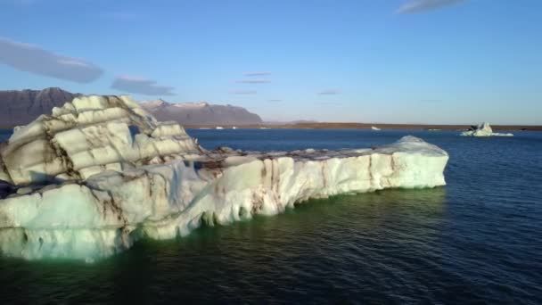 Πάγοι Στη Λίμνη Jokulsarlon Στο Εθνικό Πάρκο Vatnajokull Ισλανδία — Αρχείο Βίντεο