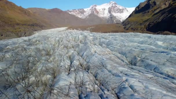 Vista Panorâmica Para Glaciar Svnafellsjkull Islândia Tiro Drone Aéreo — Vídeo de Stock