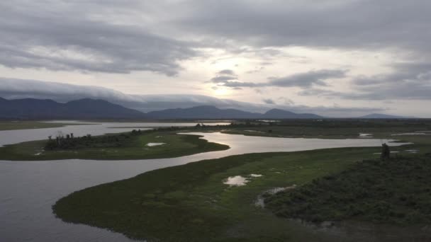 River Amolar Region Pantanal Drone Image — Video Stock