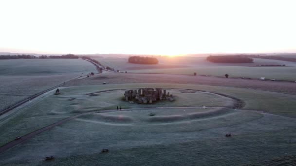 Stonehenge Sunrise Rotating — 图库视频影像