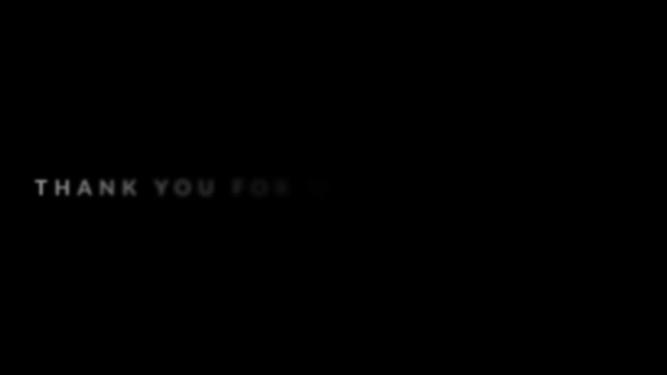 Stylisch Thank You Watching Animated Text Intro Animation Motion Graphics — Video