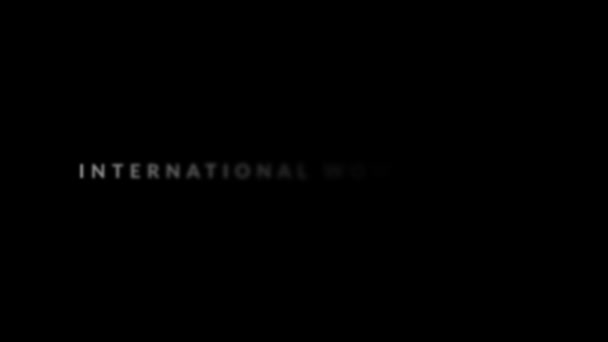 Stylish International Women Day Animated Tekst Animation Motion Graphics Replacable — Stock videók
