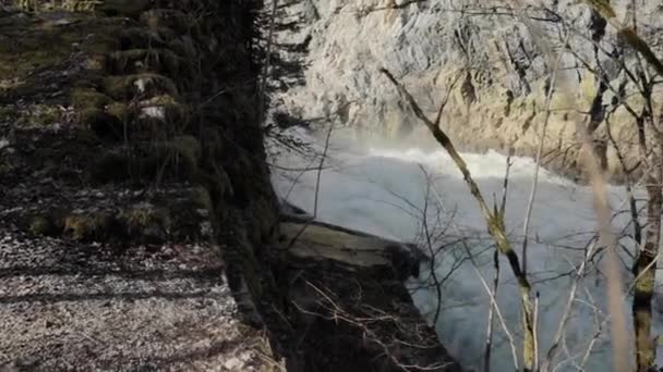River Water Rapidly Flowing Stream Power Whitewater Slow Motion — Vídeos de Stock
