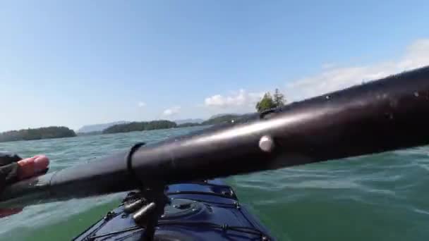Kayaking Broken Group Islands Pov — Wideo stockowe