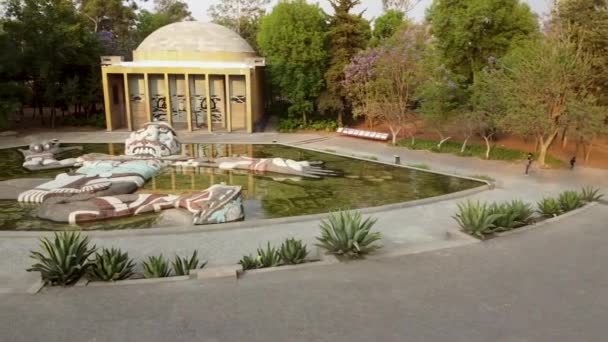 Fountain Tlaloc Designed Diego Rivera View Chapultepec Mexico City Carcamo — Video Stock