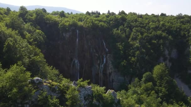 Iew Beautiful Plitvice Lakes National Park Many Green Plants Beautiful — 비디오