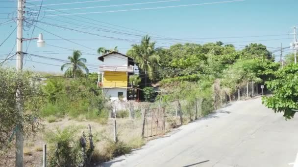 Remote Dusty Dirt Track Road Puerto Escondido Oaxaca Coast Mexico — Stok video