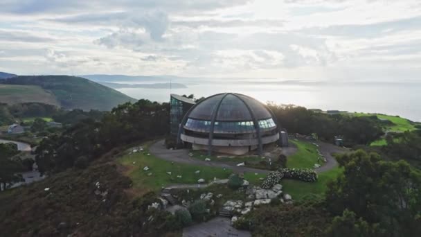 Atlantic Dome Parque Monte San Pedro Viewpoint Overlooking Infinite Ocean — Vídeos de Stock