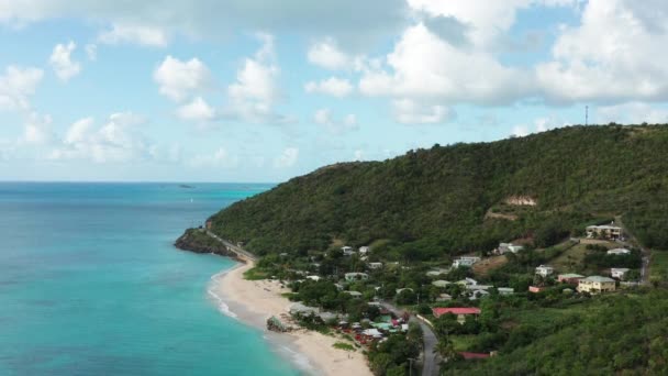 Images Drones Plage Sable Dans Les Caraïbes — Video