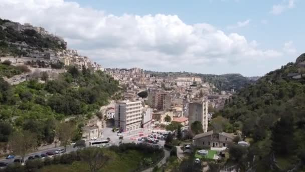 Εκπληκτική Θέα Drone Πάνω Από Την Πόλη Της Modica Στο — Αρχείο Βίντεο