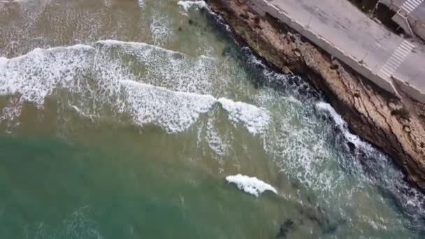 Small Waves Beautiful Sandy Bay Cava Aliga Background Sicily Italy — Vídeo de Stock