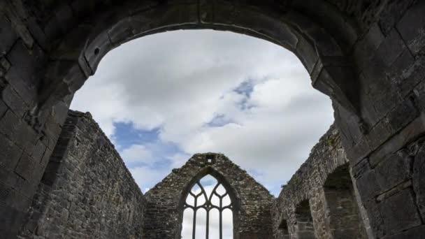 Κίνηση Time Lapse Της Creevelea Abbey Μεσαιωνική Καταστροφή Στην Κομητεία — Αρχείο Βίντεο