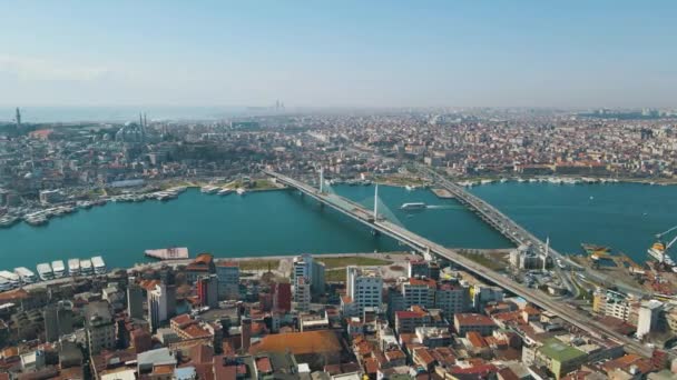Δεύτερη Γέφυρα Του Βοσπόρου Γέφυρα Φατίχ Σουλτάν Μεχμέτ Κωνσταντινούπολη — Αρχείο Βίντεο