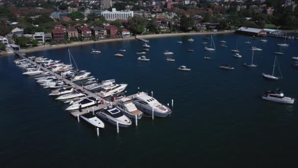 Sydney Harbor Beautiful Sunny Day Double Bay Featuring Boats Blue — Stockvideo