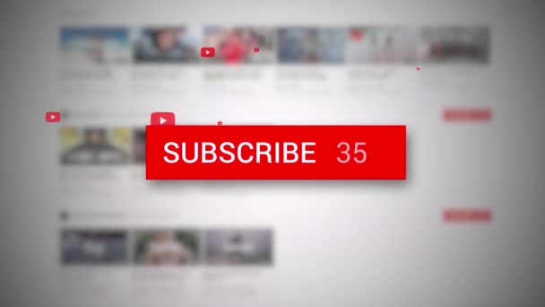 Youtube Счетчик Подписки Длина 35S Разрешение 3840 2160 — стоковое видео