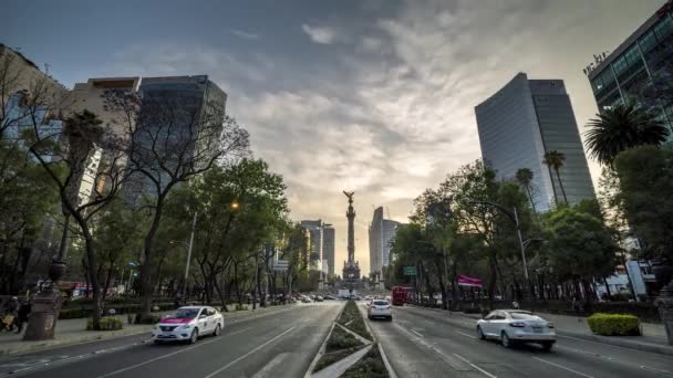 Time Lapse Reforma Street Mexico City — Stok video