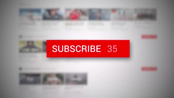Youtube Subscription Counter Length 35S Resolution 3840 2160 — Vídeo de stock