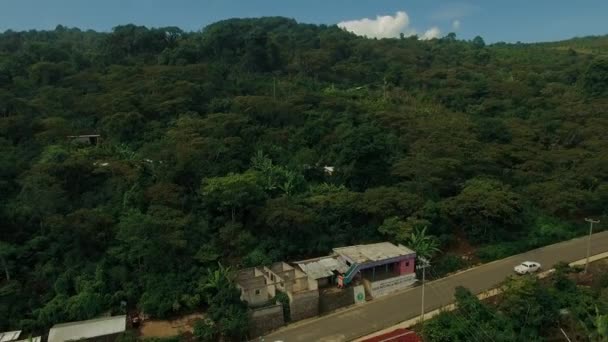 Aeraler Från Various Mayan New Houses Chiapas Mexico Shot — Stockvideo