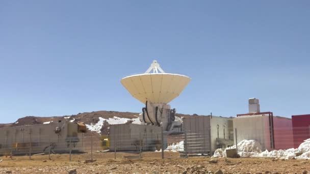 Shot Site Telescope Alma Observatory Containers Standing Next — Vídeo de stock