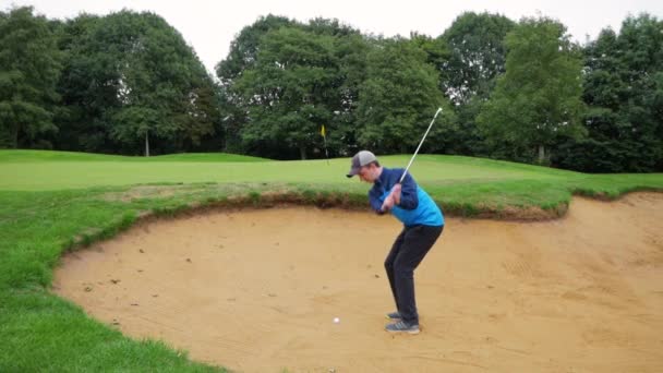 Slow Motion Shot Out Bunker — Stock Video