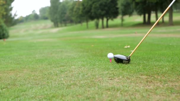 Shot Player Takes Tee Shot — Video