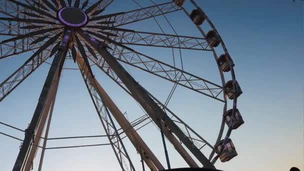 Ferris Wheel Center Rimini Italy — Stockvideo