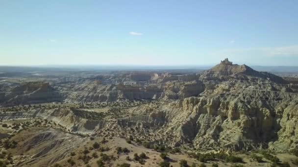 Rock Formations New Mexican Desert Drone — Video Stock