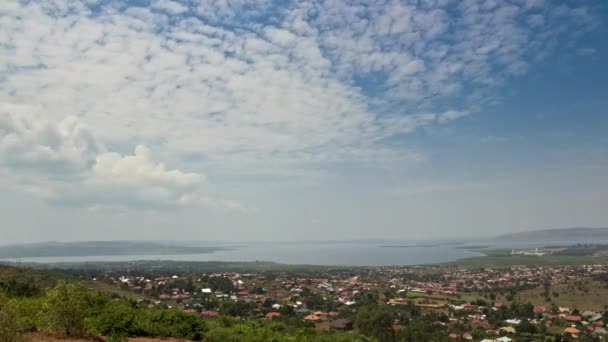 Timelapse Small Town Shores Lake Victoria Jinja District Uganda — Video