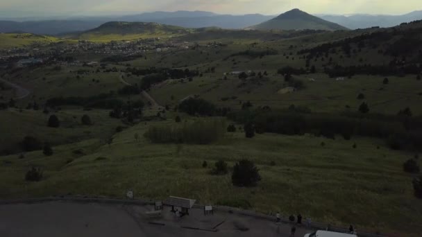 Aerial View Lookout Beautiful Valley Colorado — Vídeo de stock