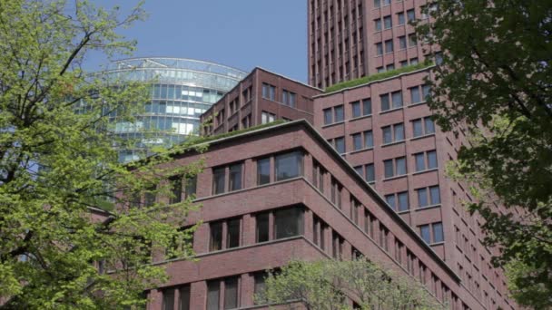 Detail Brick Facade Kollhoff Tower Potsdamer Platz Berlin — Stock Video