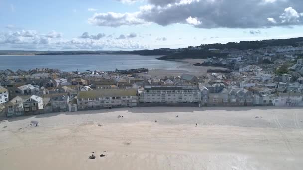 Establishing Shot Beach Ives Cornwall England — Vídeos de Stock