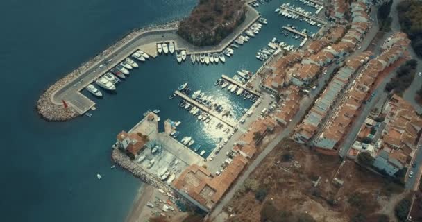 Aerial View Leisure Port — Stockvideo