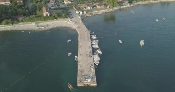 Filmati Droni Spiagge Mari Croati Impostazioni Drone Log Affilatura Kontrast — Video Stock