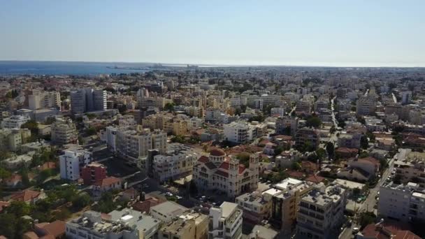 Aerial Limassol City Cyprus Taken Drone — Stockvideo