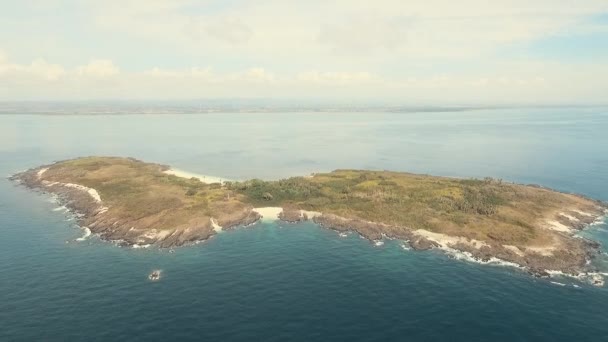 Aerial Far Away Shot Iguana Island Republic Panama — Stock video