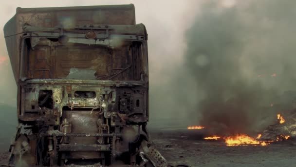 Burning Truck Fire Full – Stock-video