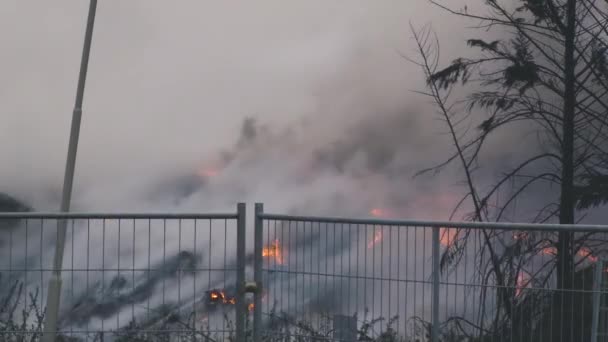 Tires Burning Fence 1080P — Video