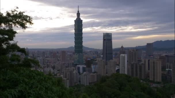 Timelapse Taipei City Scape — Stok video