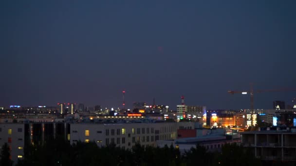Timelapse Blood Moon City Tallinn 2018 — Stok video